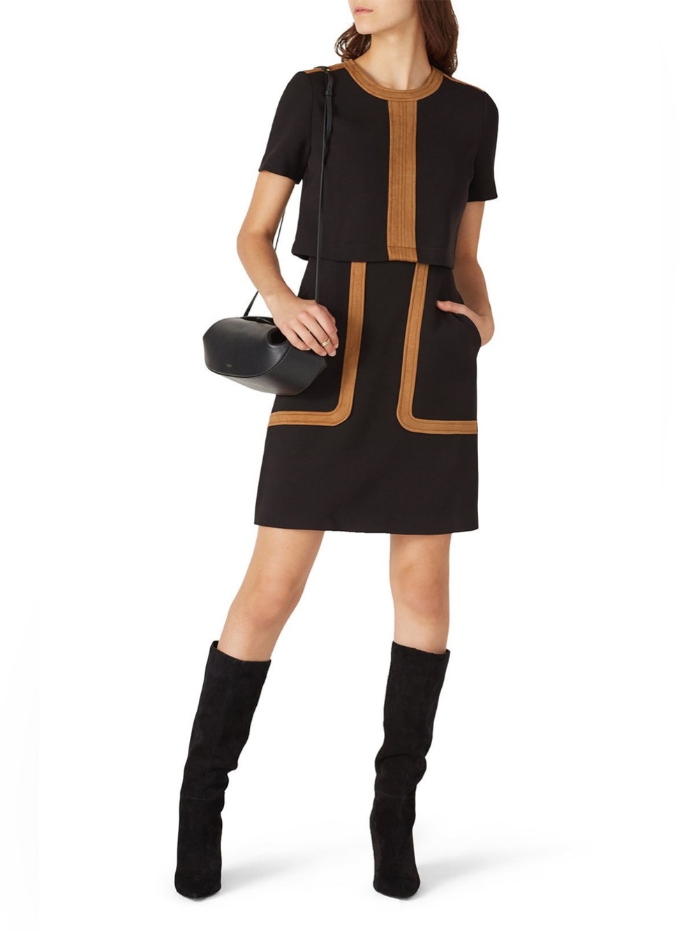 Toccin Black and Camel Dress